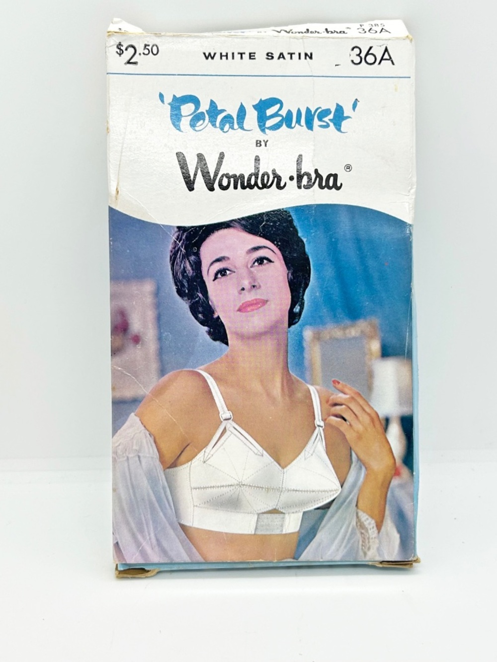 Vintage 1950s Wonderbra Petal Burst Bullet Bra 36A NOS Boxed